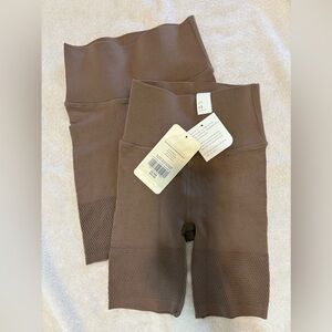 Fabletics (2) High-Waisted Sculptknit Biker Shorts (shapewear)